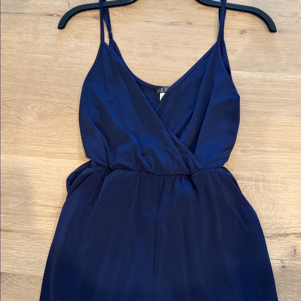 VENUS Deep Blue V-Neck Dress